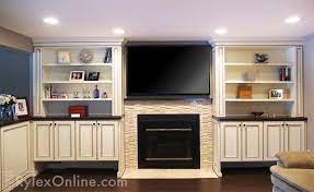 Fireplace Surround Display Shelves