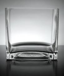 Clear Glass Square Vase 5in Case Of 12