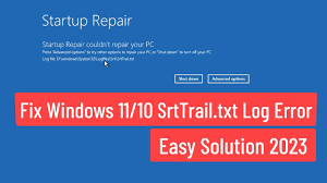 fix windows 11 10 srttrail txt log
