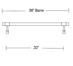 cambre wood single bar wall mount