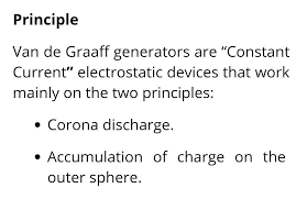 principle of van de graaff generator
