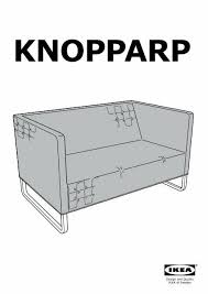 Ikea Knopparp 2 Seater Sofa Brown