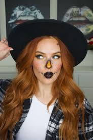 halloween makeup look scarecrow