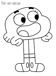 Explore 623989 free printable coloring pages for your kids and adults. Gumball And Darwin Coloring Pages Coloring And Drawing
