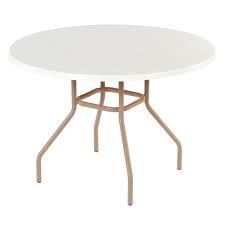 48 round fiberglass patio dining table