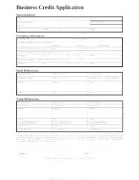 Free Credit Application Form Templates Samples Company