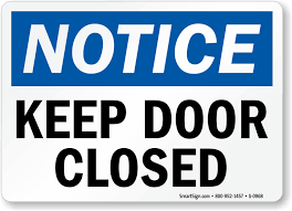 Keep Door Closed Sign Sku S 0968 Mysafetysign Com
