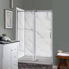 Center Drain Alcove Shower Door Kit
