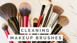 cleaning my makeup brushes for first