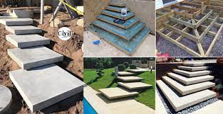 how to build floating outdoor steps