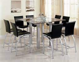 bar height glass dining table flash