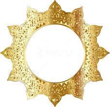 round gold frame png clipart