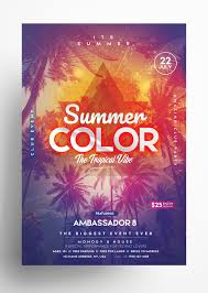 Summer Color Psd Flyer Template