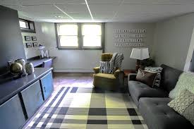 Modern Basement Living Room 04 Bright
