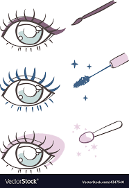 cartoon eye makeup eyeliner mascara