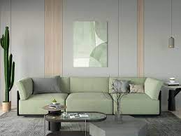 what color couch goes with gray wall