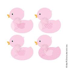 pink duck vector clip art baby girl