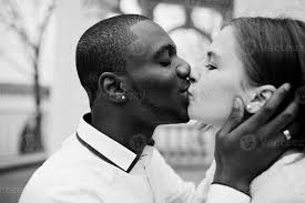 happy multiethnic couple in love story