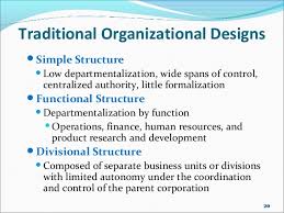 Organisational Designs And Structures Traditional