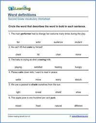 All worksheets only my followed users only my favourite worksheets only my own worksheets. 2nd Grade Vocabulary Worksheets Printable And Organized By Subject K5 Learning