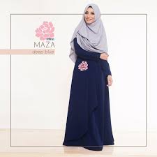 Sebagai perempuan muslimah, sesuai ajaran agama islam maka ia dianjurkan untuk menutup aurat. Gamis Amima Maza Dress Deep Blue Baju Gamis Wanita Busana Muslim Untukmu Yg Cantik Syari Dan Trendy Size Chart Xs Abaya Designs Fashion Muslim Fashion