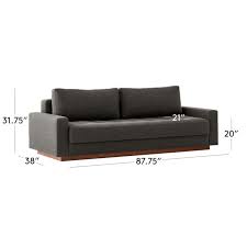 claremont modern dark grey sleeper sofa