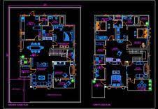 autocad house plan dwg models