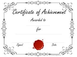 Free Customizable Certificate Of Achievement