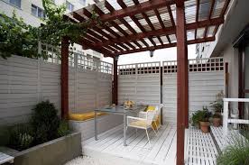 Covered patio with awning bamboo. Modern Terrace Roofing Different Ideas At A Glance By Swagger Dubai Medium