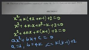 25 The Roots Of The Quadratic Equation