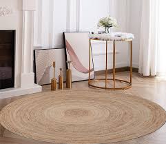 handmade jute round floor carpets