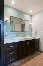They can be made of almost any material you. Unique Bathroom Vanity Backsplash Ideas Glass Stone Ceramic Tile