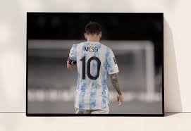 Messi Poster Football Wall Art Messi