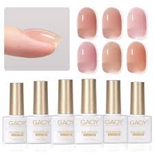 gaoy 6 colors builder gel set for nails