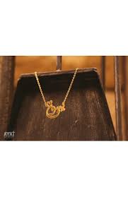 necklace arabic gold plated