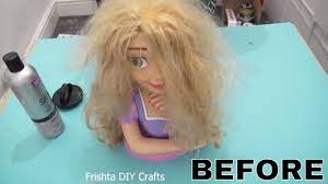 fix doll hair re tangled frizzy