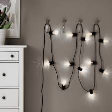 Svartra Led String Light With 12 Lights Black Outdoor Ikea