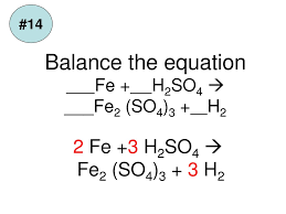 Fe Oh 3 H2so4 Fe2 So4 3 H2o Balance - Class Practice Predicting Products - ppt download