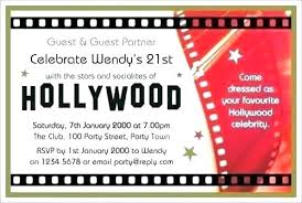 Hollywood Themed Invitation Template