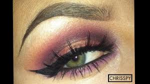 pretty brown and purple eye makeup