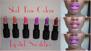 sleek true colour lipstick swatches