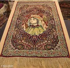 small antique persian kerman ravar rug
