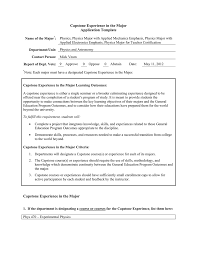 Create account or sign in. Capstone Experience In The Major Application Template