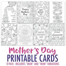 Printable Reminder Card Template Printable Mothers Day Coloring