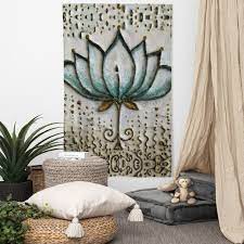 Blue Lotus Namaste Fabric Wall Hanging