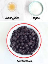 three ing blackberry jam with