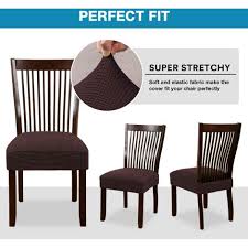 2pcs Dining Chair Seat Cover Stretch