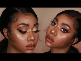 peachy makeup for brown skin you