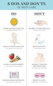how to take care of your skin dos don ts