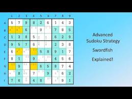 advanced sudoku strategy swordfish